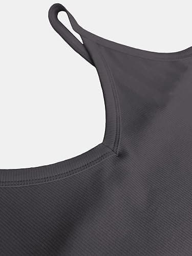 iGENJUN Womens Spaghetti Strap V-Neck Ribbed Tank Tops for Women 2025 Slim Fitted Soft Camisole Basic Layering Shirts thumbnail 4
