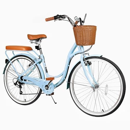 EISYROOD 26 Inch Beach Cruiser Bike for Women, Hybrid Womens Bike with 7 Speed, Adjustable Seat, Lightweight Women Beach Cruiser Bike with Anti-Skid Tires, V-Brakes - Image 1