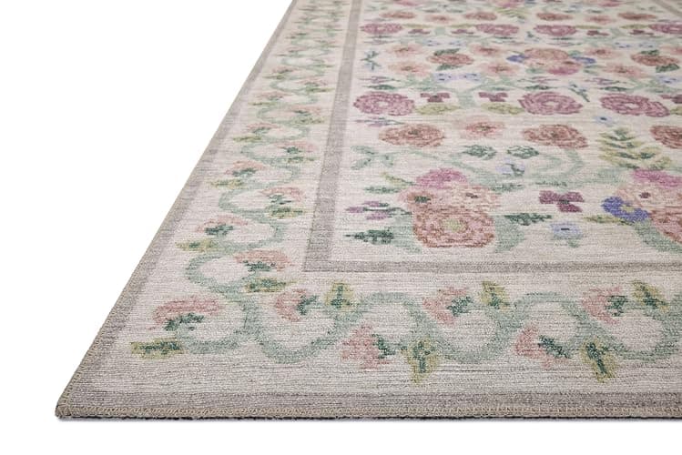 Loloi Rifle Paper Co. Rosa Collection RSA-01 Ivory 5'-0" x 7'-6" Area Rug thumbnail 6