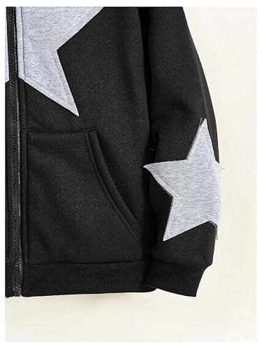 SOLY HUX Girl's Y2k Zip Up Hoodies Star Graphic Hooded Sweatshirt Casual Jackets Streetwear thumbnail 4