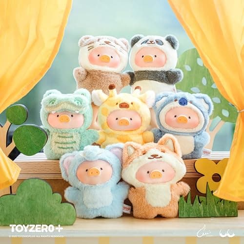 TOYZERO+ Lulu The Piggy Blind Box Figures - Puppet Show Series Plush Keychain Blind Boxes Figurines Finger Puppet Toy Cute Stuffed Animals Mystery Box Collectible Decorations Birthday Gift, Single Box thumbnail 2