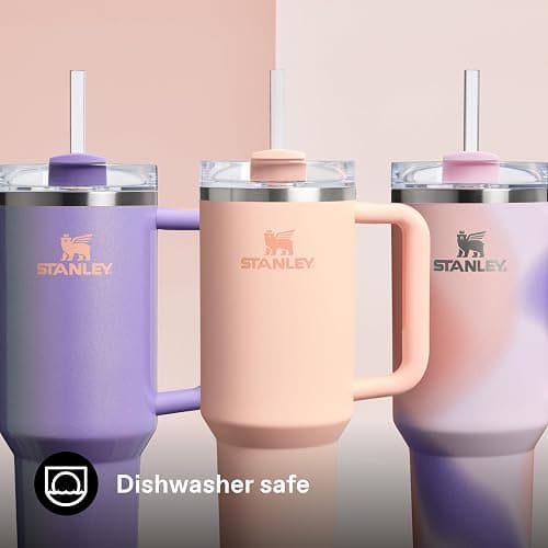 STANLEY Quencher H2.0 Flowstate Tumbler 1.2L - Cold for 11 Hours - Iced for 48 Hours - Metal Water Bottle with Straw, Handle and Lid - Dishwasher Safe - Travel Mug for Cold Drinks - Orange Cream thumbnail 6