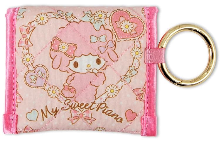 Sonix x Sanrio Quilted Earbud Pouch | Premium Cotton Bag Charm for AirPods, Keychain Storage Case Cover with Carabiner Ring | My Sweet Piano thumbnail 2