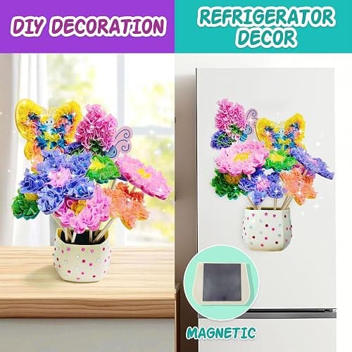 AGENTLAN Art & Craft Activity, Poke Fun Flower Bouquet Craft Kit, Fun & Easy Art Kits for Kids, DIY Garden Kids Activities, Gifts for Girls and Boys 3 4 5 6 7 8 9 thumbnail 6