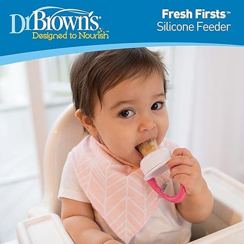 Dr. Brown's Fresh First Silicone Feeder, Mint & Grey, 2 Count thumbnail 4