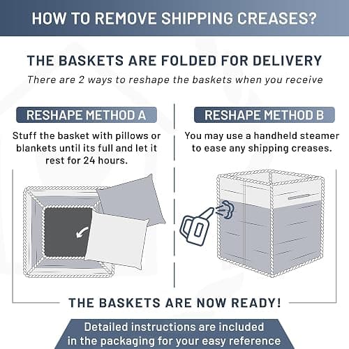 NaturalCozy Storage Cubes 11 Inch Cotton Rope Woven Baskets for Organizing, 3-Pack | Cube Storage Bin | Square Storage Baskets for Shelves Organizer, Classroom, Kids Toy Bins, Closet, Baby Nursery thumbnail 6