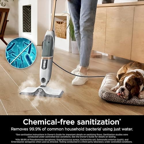 Shark SteamSpot Steam Mop with Steam Blaster Technology, 3 Steam Modes, 2 Washable Pads, XL Removable Water Tank, Lightweight, Steam Cleaner for sealed Hard Floors, Hardwood, Tile, Laminate, S2001 thumbnail 3