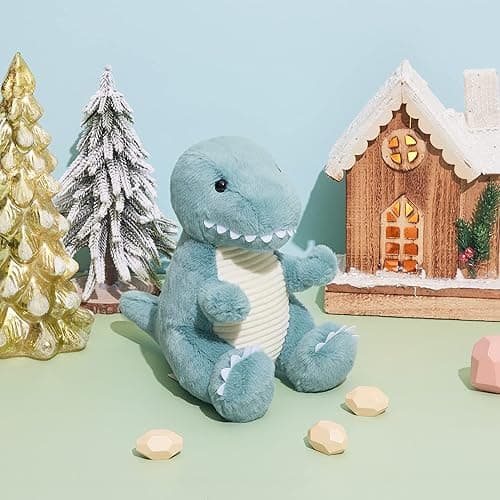 TCBunny Baby Dinosaur Bedtime Stuffed Animal Plush Toy 12", Gifts for Birthday, Valentine, Christmas (T-Rex, Blue), (BPT-0008-BL) thumbnail 6