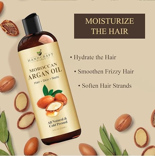 Handcraft Blends Moroccan Argan Oil - 8 Fl Oz - 100% Pure and Natural - Premium Grade Carrier Oil for Skin and Hair - Hair and Body - Massage - Cold-Pressed thumbnail 6