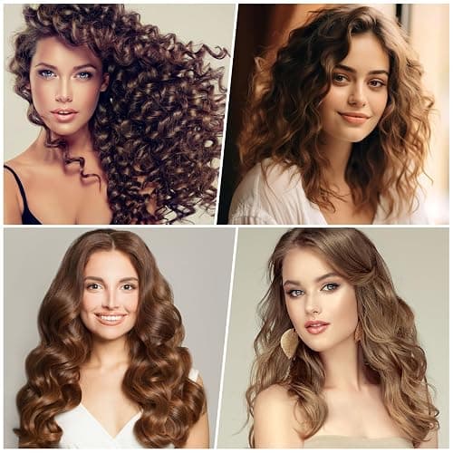 4 Sizes Self-Grip Hair Rollers Set - 50 Pcs Jumbo Curlers for Long, Short Hair and Bangs (25mm, 36mm, 48mm, 60mm) With Clips, Black thumbnail 6