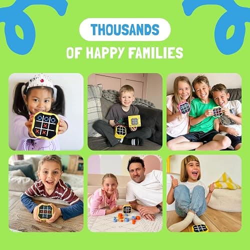 GiiKER Tic Tac Toe Bolt Game, Original 3-in-1 Handheld Games, Portable Travel Games for Car Ride, Toys Gift Idea for Kids and Adults, Stocking Stuffers Birthday Gifts for Boys Girls - Green thumbnail 5