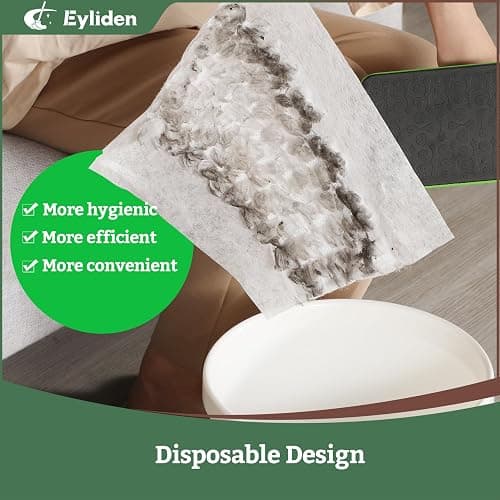Eyliden Sweeper Mop - Lock Tight Design No Lost Pads - 36 Disposable Dry & Wet Cloths, Dust Mop Starter Kit for Pet Hair, Hardwood Floors, 360 Swivel, Universal Refills, Efficient Floor Cleaning thumbnail 5