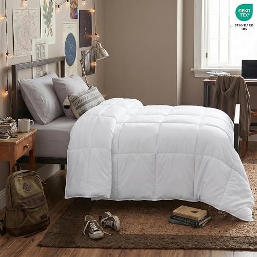 *BOUGHT* Utopia Bedding Twin XL Comforter Duvet Insert, Quilted White Comforter with Corner Tabs, Box Stitched Down Alternative Comforters Twin XL Size 68 x 92 inches thumbnail 4