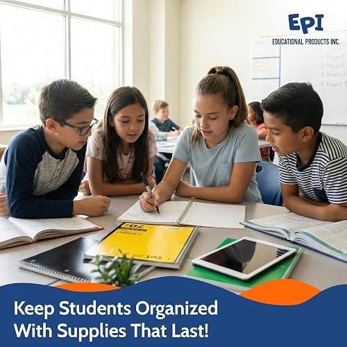 EPI Essentials Back to School Supplies for Kids 4th - 6th Grade – 70 Items in Kit – Elementary School Supply Packs – Wide-Ruled Bundle with Composition Notebooks – Suitable for Homeschooling thumbnail 8