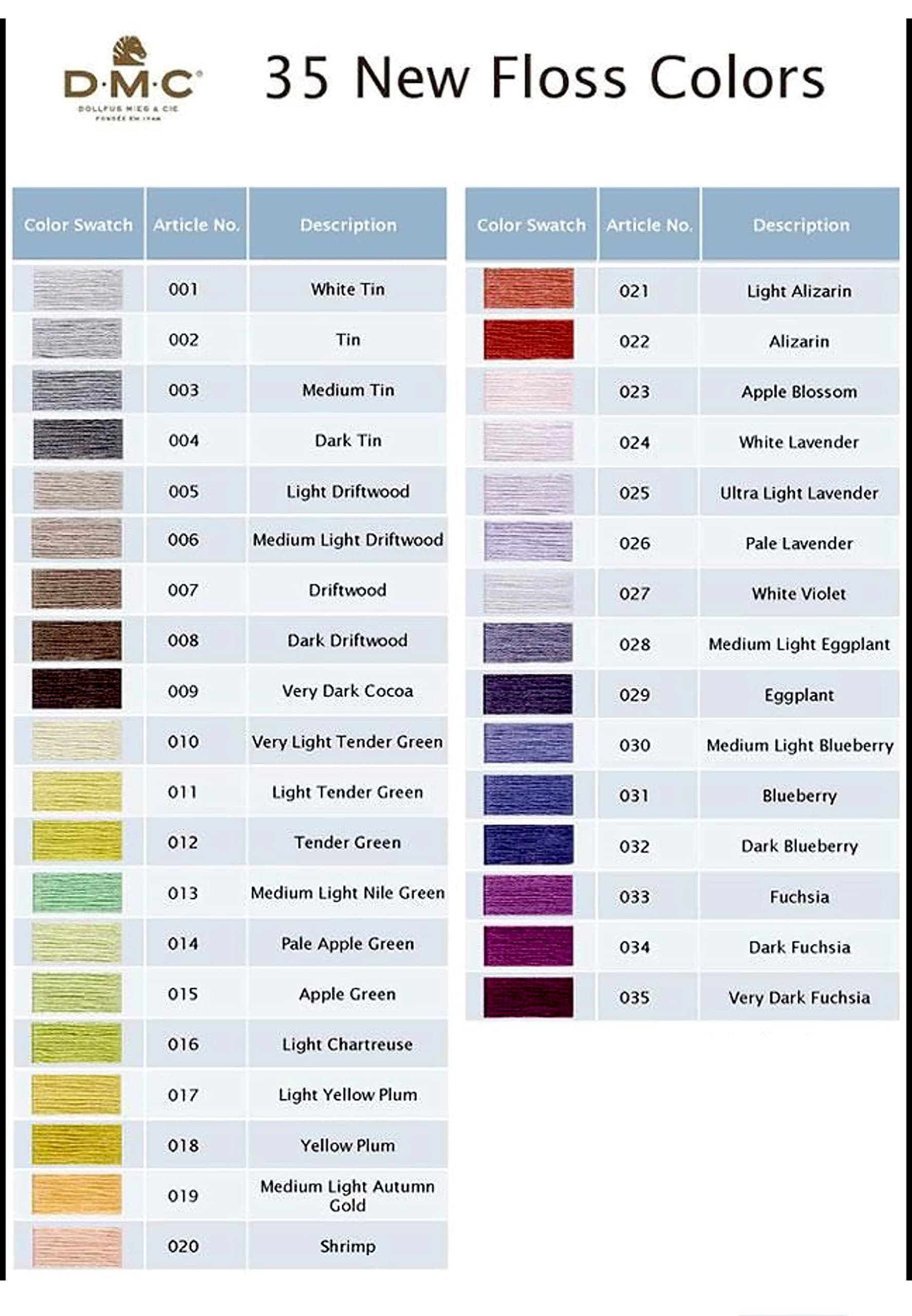 DMC Embroidery Floss Pack,35 Colors Assortment with Collector Tin,DMC Embroidery Thread Kit Bundle with DMC Needle Threader. Cotton Cross Stitch Supplies. Premium Quality String,Pastel Yarn Set. thumbnail 4