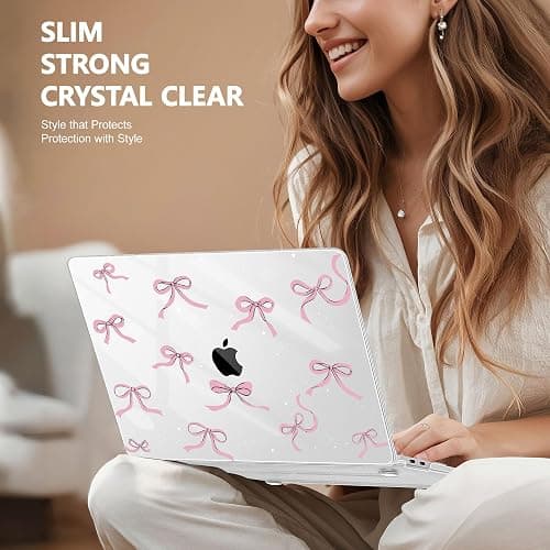 May Chen Compatible with MacBook Air 13 inch Case 2022 2021, 2020-2018 Release Model: M1 A2337 A2179 A1932, Plastic Hard Shell Case Cover for Mabook Air 13 inch with Retina Dispaly, Star Bow thumbnail 4