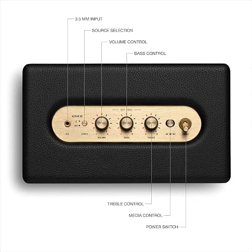Marshall Acton III Bluetooth Speaker - Black thumbnail 6