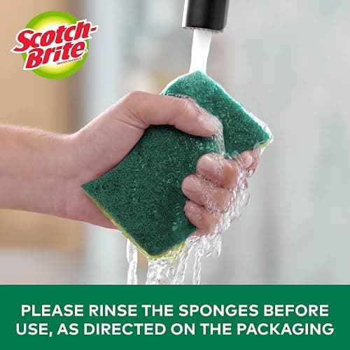 Scotch-Brite Scrub Sponge, 9 Pack, Heavy Duty, Sponges for Dishes ,Garage,Outdoor, Kitchen thumbnail 4