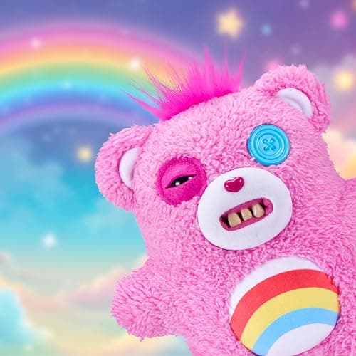 Fuggler Care Bears 9-Inch Plush Toy (Cheer Bear) by ZURU – Funny Ugly Monster Stuffed Animal with Human-Like Teeth, Collectible Plush for Kids, Tweens, Teens, Adults & Crossover Fans thumbnail 4