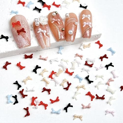 300PCS Bow Nail Charms Colorful 3D Bowknot Charms for Nail Art Resin Flatback Nail Studs 9 Colors Kawaii Bow Nail Jewelry Accessories Bowknot Nail Charms Cute Mini Nail Gems for Women Nail Decoration thumbnail 2