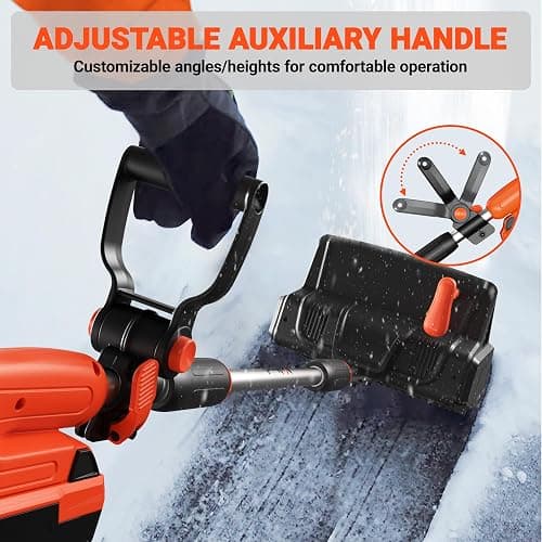 VOLTASK 24V 13-inch Cordless Snow Shovel with Directional Plate, Battery & Quick Charger Included thumbnail 6