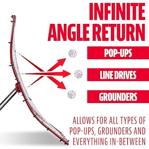 Franklin Sports Baseball Rebounders + Pitchback Nest - Pitch Return Trainer + Rebound Net with Attachable Pitching Target- All Angle Fielding Rebound Net for Grounders + Pop Flies thumbnail 5