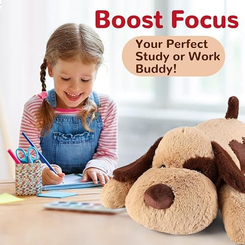 meowtastic Dog Weighted Stuffed Animals, Plush Pillow for Kids | 22 Inch, 4.5lbs thumbnail 7