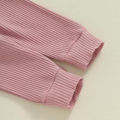 Tsnbre Newborn Baby Girl Outfits Daddys Girls Ruffle Long Sleeve Romper Top Pants Headband Infant Fall Winter Clothes thumbnail 6