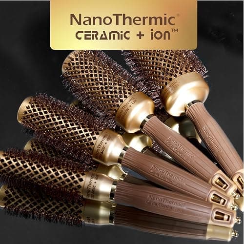 Olivia Garden NanoThermic Ceramic + Ion Round Thermal Hair Brush - Not Electrical - Professional Blowout Brush for Normal to Thick Hair thumbnail 6