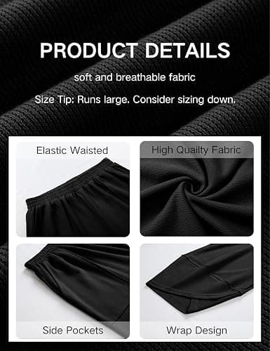 Xiaoxuemeng Womens Baggy Wide Leg Pants Casual Elastic Waisted Palazzo Harem Pants with Pockets thumbnail 5