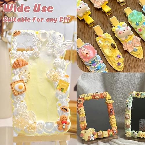 24PCS 100g Cream Kit Fake Whipped Cream Glue Clay Summer Craft DIY Decorations Rainbow Themed Cream DIY Making Art Craft Kit for Handmade Phone Case Mirror Jewelry Accessories thumbnail 6