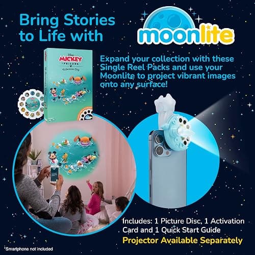 Moonlite Storytime Disc, Disney's Mickey & Friends: A Summer Day | Learning Gift for Kids Ages 1 Year & Up, Single Story Art Projection with Sound Effects & Music (Projector Sold Separately) thumbnail 2