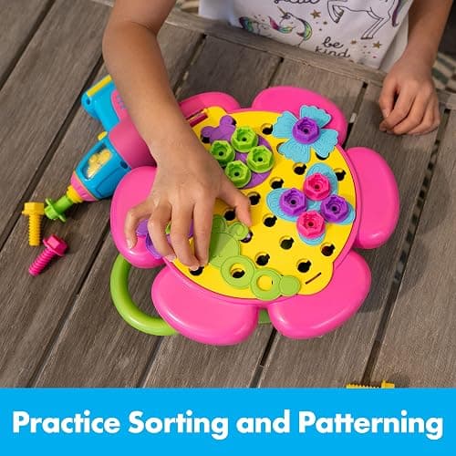 Educational Insights Design & Drill Flower Power Studio, Drill Toy, 50-Pieces, Gift for Kids Ages 3+ thumbnail 5