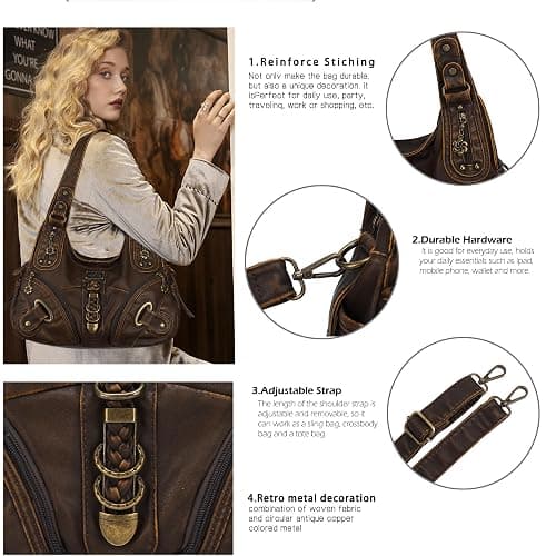 Angelkiss Hobo Purses and handbags for Women Satchel Handbag Women Purses Large Daily Shoulder Bags thumbnail 6