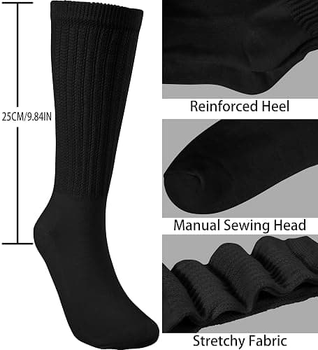BomKinta Crew Slouch Socks Women - Retro Scrunch Short Sock - Soft Solid Ankle Socks Size 5-11 thumbnail 3