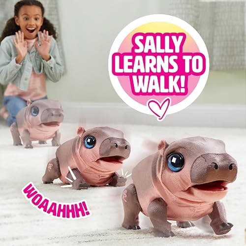 FurReal Sally The Silly Hippo, 9 Inch Interactive Plush, Kids Toys for Ages 4 Up by Just Play thumbnail 4