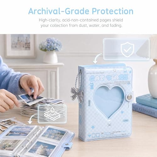 2Pcs Photocard Binder Katseye Photocards Photocard Holder Kpop Photocard Binder Pocket Card Binder Small Photo Album for Travel Ticket Pokemon Card Kpop Card Collection Daily Use thumbnail 4