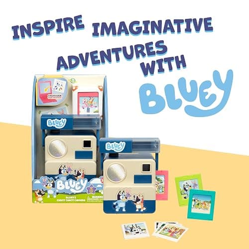 Bluey Chikit Chikit Pretend Camera, 10 Photo Cards, Role Play | 3 pop-out film cartridges, no batteries needed; toddler toy camera for kids ages 3+, birthday gift thumbnail 6