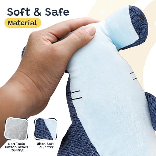 Weighted Hammerhead Shark Stuffed Animal – 3 lb, Soft and Fluffy Plush – 16 inch Cozy and Snuggly for Kids and Adults (Blue) thumbnail 5