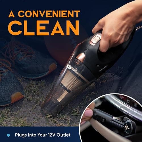 THISWORX Car Vacuum Cleaner - Portable, High Power, Handheld Vacuums w/ 3 Attachments, 16 Ft Cord & Bag - 12v, Auto Accessories Kit for Interior Detailing - Black thumbnail 5