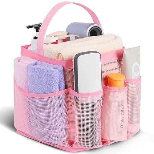 EUDELE Mesh Shower Caddy Portable - All Pink