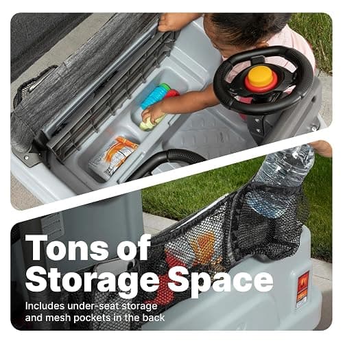 Step2 Side-by-Side Push Around SUV, Kids Push Car, 2 Seats, Stroller Substitute, Includes Seat Belts & Horns, Made of Durable Plastic, Max Weight 100 lbs., for Toddlers 1.5-5 Years Old, Gray thumbnail 4