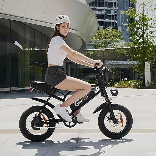 ADISTAR 16" Electric Bike for Adults/Teens, Peak 1500W & 65 Miles Long Range, 48V 15.6Ah Battery, Full Suspension Fat Tire All-Terrain EBike on Mountains,Snow,Sand,Black thumbnail 8