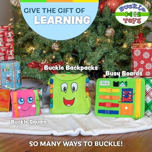 Buckle Toys - Blossom Butterfly Activity Backpack - Educational Learning Toy - Must Have for Long Car Trips - Zippered Pouch for Storage - Great Gift for Toddlers, Girls and Kids thumbnail 7