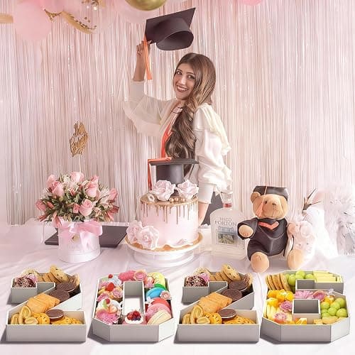 HILAVO 2026 Charcuterie Number Fillable, 4Pcs 13.7" Numbers Charcuterie Board Box 2026 Graduation Decorations Food Serving Tray for Congrats Grad Sports Event Birthday Party Supplies thumbnail 5