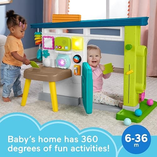 Fisher-Price Baby Learning Toy Laugh & Learn Ultimate Playhouse with Smart Stages & 9 Pretend Play Accessories, Infants & Toddlers Ages 6+ Months thumbnail 2
