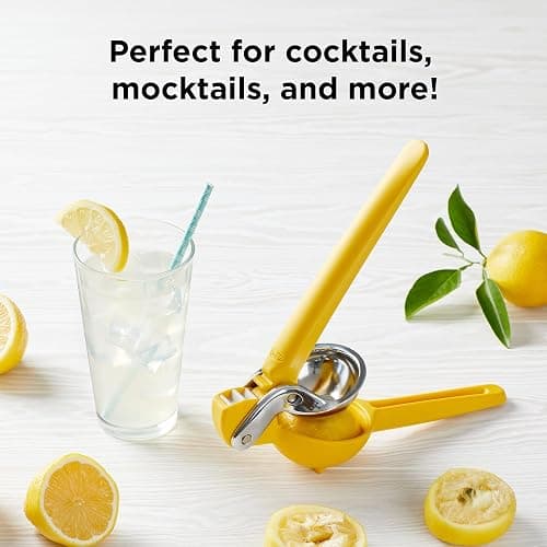 Chef'n FreshForce Lemon Squeezer Citrus Juicer, Manual Hand Press with Dual-Gear Power for Maximum Juice Extraction, Durable, Yellow thumbnail 6
