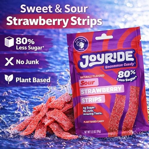 Joyride Sweets Candy Joyride Sour Candy Strips - 3.5oz-Gummy Candy, thumbnail 3