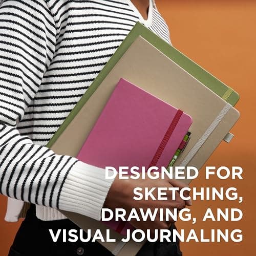 Sakura Sketchbook A5, Hardcover, 160 Pages, 5.1 x 8.3", Black, Cream Paper | Drawing Sketchbook for Visual Journaling & Illustration, 140 GSM Paper, Hardcover, Effortless Sketching thumbnail 5