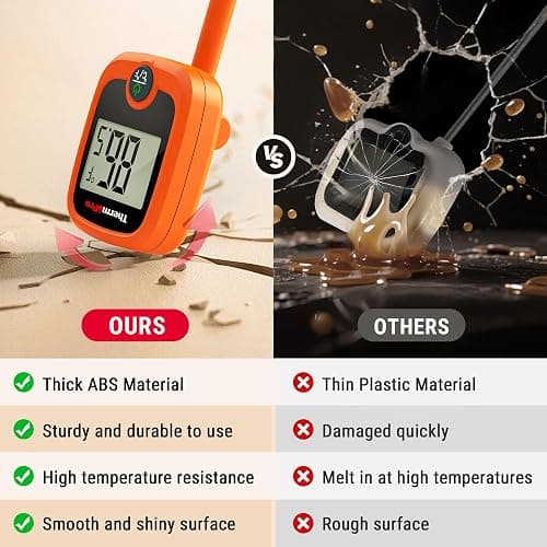 ThermoPro TP509 Candy Thermometer with Pot Clip, 10" Long Probe Instant Read Meat Food Thermometer with LCD, Cooking Oil Thermometer Deep Frying Thermometer for Candy Maple Syrup Sugar Brewing Making thumbnail 3